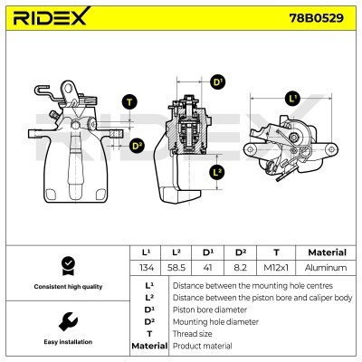 Zacisk Hamulcowy RIDEX 78B0529 78B0529 - foto 6