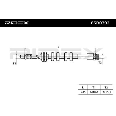 Przewód hamulcowy elast RIDEX 83B0392 83B0392 - foto 5