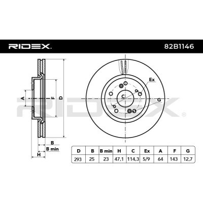 Tarcza hamulcowa RIDEX 82B1146 82B1146 - foto 3