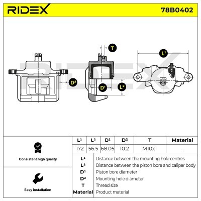 Zacisk Hamulcowy RIDEX 78B0402 78B0402 - foto 5