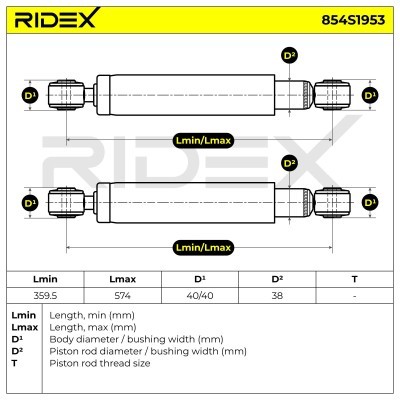 Amortyzator RIDEX 854S1953 854S1953 - foto 4