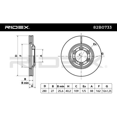 Tarcza hamulcowa RIDEX 82B0733 82B0733 - foto 3