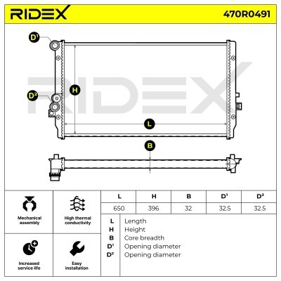 Chłodnica RIDEX 470R0491 470R0491 - foto 3