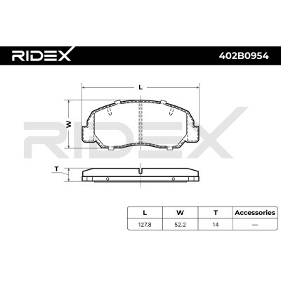 Klocki hamulcowe RIDEX 402B0954 402B0954 - foto 2