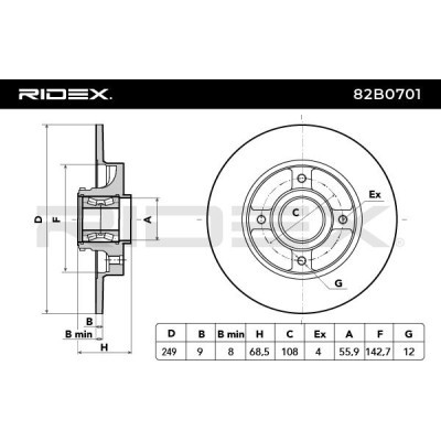 Tarcza hamulcowa RIDEX 82B0701 82B0701 - foto 9
