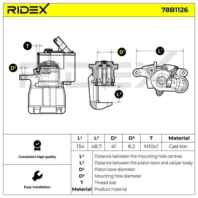 Zacisk Hamulcowy RIDEX 78B1126 78B1126 - foto 6
