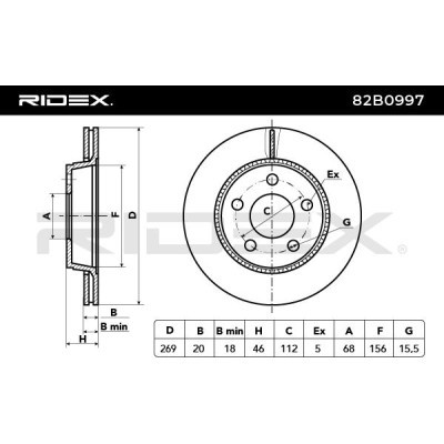 Tarcza hamulcowa RIDEX 82B0997 82B0997 - foto 3