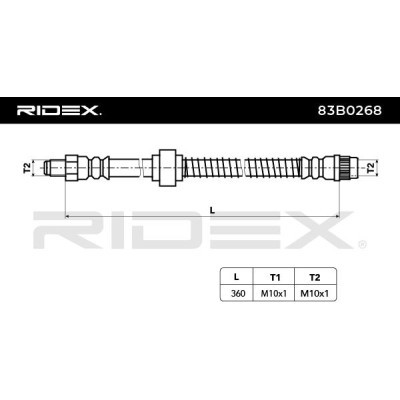 Przewód hamulcowy elast RIDEX 83B0268 83B0268 - foto 6