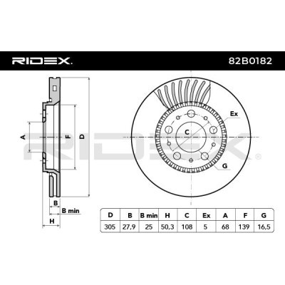 Tarcza hamulcowa RIDEX 82B0182 82B0182 - foto 4