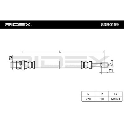 Przewód hamulcowy elast RIDEX 83B0169 83B0169 - foto 3