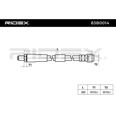 Przewód hamulcowy elast RIDEX 83B0014 83B0014 - foto 3
