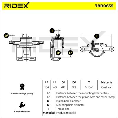 Zacisk Hamulcowy RIDEX 78B0635 78B0635 - foto 7