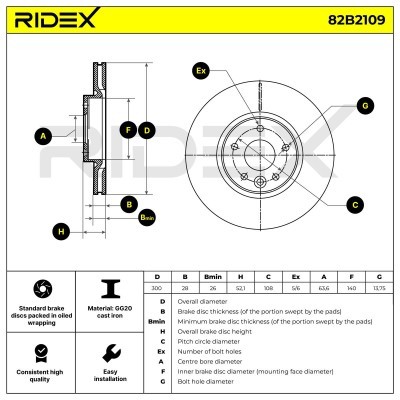 Tarcza hamulcowa RIDEX 82B2109 82B2109 - foto 7