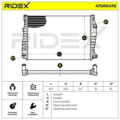 Chłodnica RIDEX 470R0476 470R0476 - foto 5