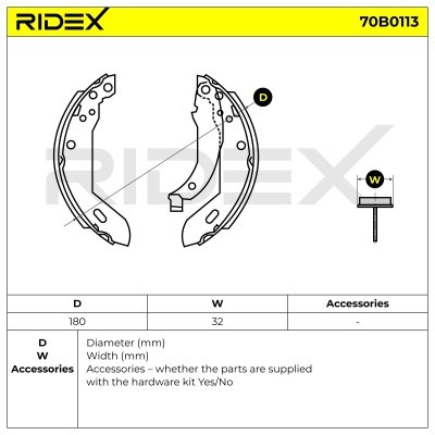 Klocki hamulcowe RIDEX 70B0113 70B0113 - foto 5
