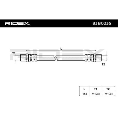 Przewód hamulcowy elast RIDEX 83B0235 83B0235 - foto 3