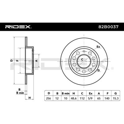 Tarcza hamulcowa RIDEX 82B0037 82B0037 - foto 7