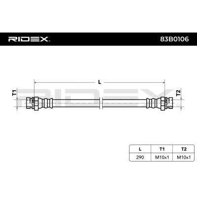 Przewód hamulcowy elast RIDEX 83B0106 83B0106 - foto 4