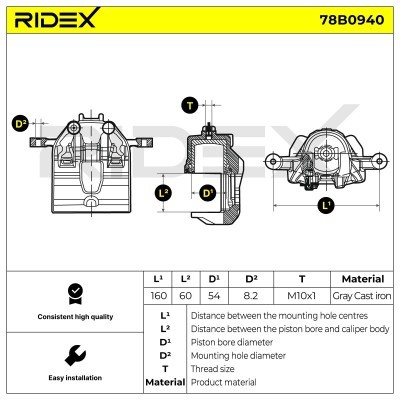 Zacisk Hamulcowy RIDEX 78B0940 78B0940 - foto 7