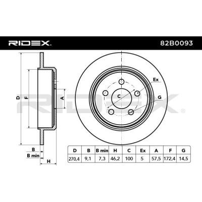 Tarcza hamulcowa RIDEX 82B0093 82B0093 - foto 4