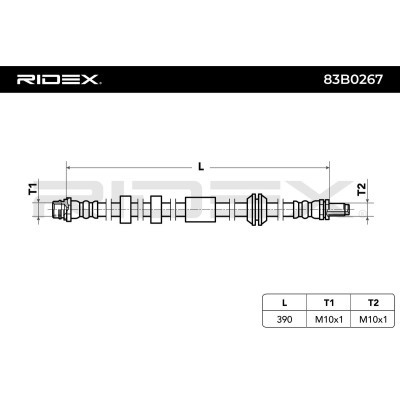 Przewód hamulcowy elast RIDEX 83B0267 83B0267 - foto 3