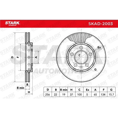 Tarcza hamulcowa Stark SKAD-2003 SKAD-2003 - foto 6