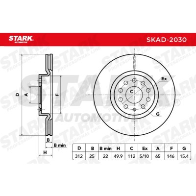 Tarcza hamulcowa Stark SKAD-2030 SKAD-2030 - foto 8