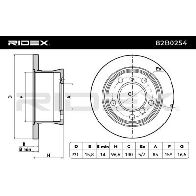 Tarcza hamulcowa RIDEX 82B0254 82B0254 - foto 4