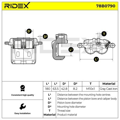 Zacisk Hamulcowy RIDEX 78B0790 78B0790 - foto 7