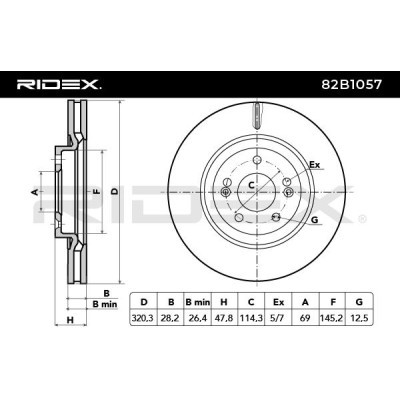 Tarcza hamulcowa RIDEX 82B1057 82B1057 - foto 3