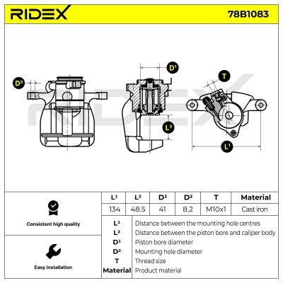 Zacisk Hamulcowy RIDEX 78B1083 78B1083 - foto 6