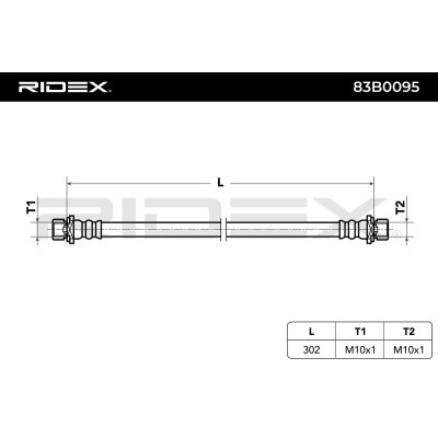 Przewód hamulcowy elast RIDEX 83B0095 83B0095 - foto 3