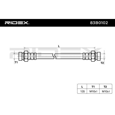 Przewód hamulcowy elast RIDEX 83B0102 83B0102 - foto 4