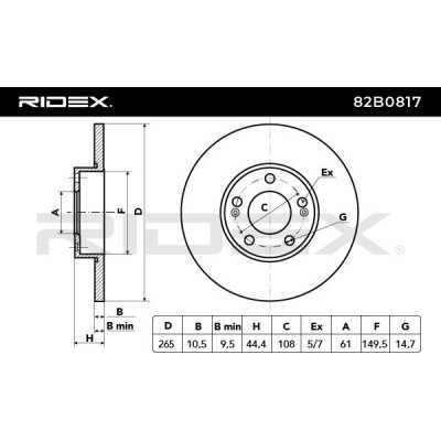 Tarcza hamulcowa RIDEX 82B0817 82B0817 - foto 4