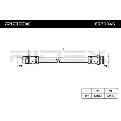 Przewód hamulcowy elast RIDEX 83B0046 83B0046 - foto 4