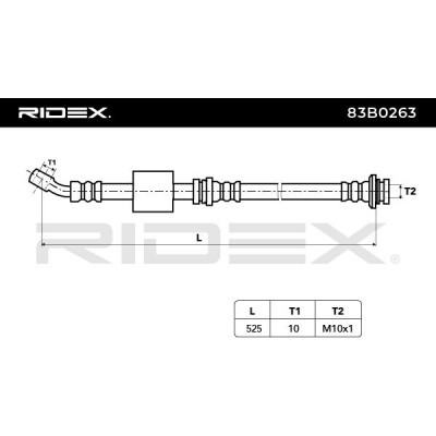 Przewód hamulcowy elast RIDEX 83B0263 83B0263 - foto 3