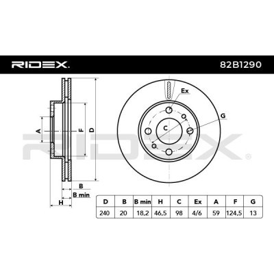 Tarcza hamulcowa RIDEX 82B1290 82B1290 - foto 3
