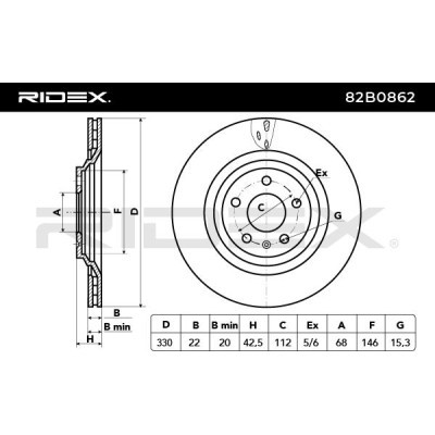 Tarcza hamulcowa RIDEX 82B0862 82B0862 - foto 3