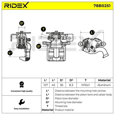 Zacisk Hamulcowy RIDEX 78B0251 78B0251 - foto 5