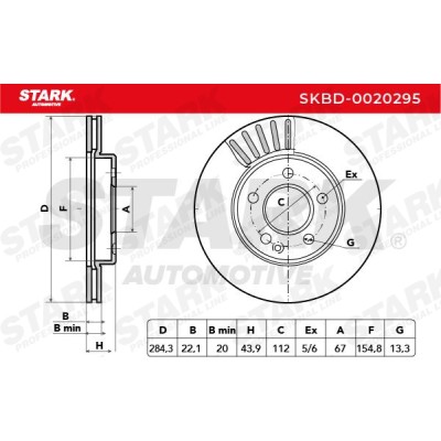 Tarcza hamulcowa Stark SKBD-0020295 SKBD-0020295 - foto 5