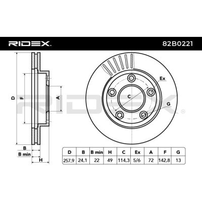 Tarcza hamulcowa RIDEX 82B0221 82B0221 - foto 3