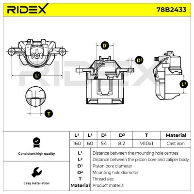 Zacisk Hamulcowy RIDEX 78B2433 78B2433 - foto 7