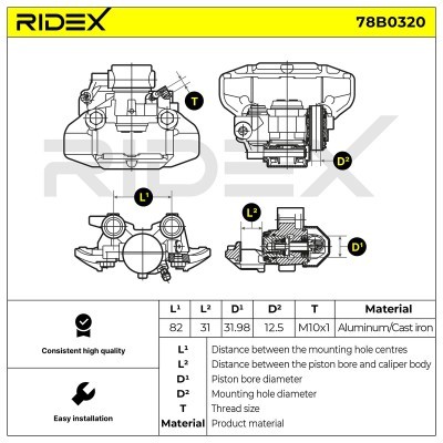 Zacisk Hamulcowy RIDEX 78B0320 78B0320 - foto 8