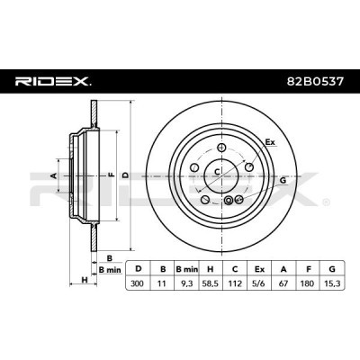 Tarcza hamulcowa RIDEX 82B0537 82B0537 - foto 3