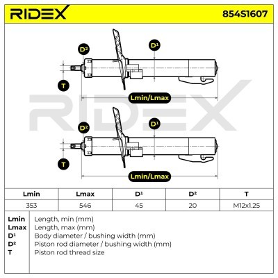 Amortyzator RIDEX 854S1607 854S1607 - foto 5