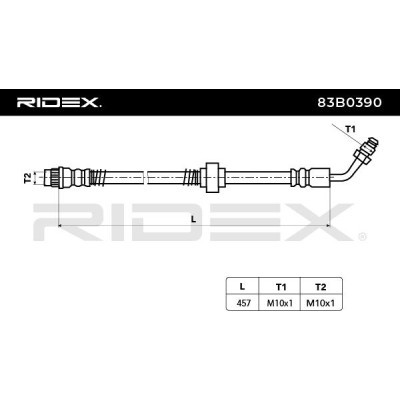Przewód hamulcowy elast RIDEX 83B0390 83B0390 - foto 4