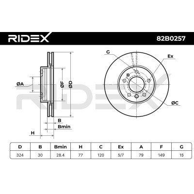 Tarcza hamulcowa RIDEX 82B0257 82B0257 - foto 4