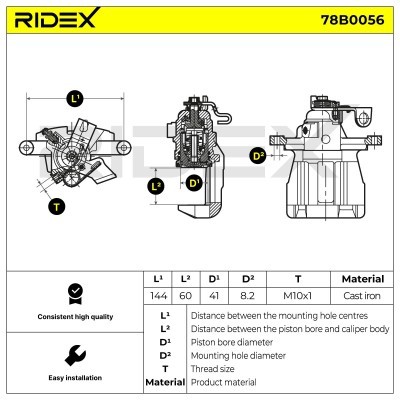 Zacisk Hamulcowy RIDEX 78B0056 78B0056 - foto 5