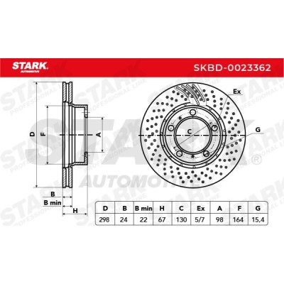 Tarcza hamulcowa Stark SKBD-0023362 SKBD-0023362 - foto 5