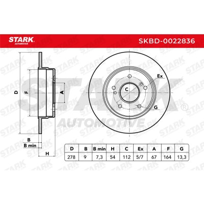 Tarcza hamulcowa Stark SKBD-0022836 SKBD-0022836 - foto 5